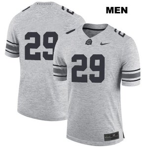 Men's NCAA Ohio State Buckeyes Zach Hoover #29 College Stitched No Name Authentic Nike Gray Football Jersey CN20E15JJ